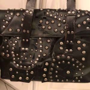 Patricia Nash Asti Flap Black Leather Crossbody